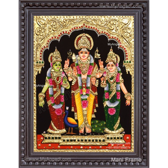 Murugar valli deivanai Tanjore Painting