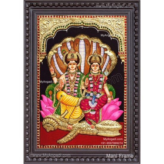 Vishnu Lakshmi 3D Tanjore Paintings
