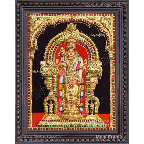 Thiruchendhur Murugan 3D Tanjore Painting