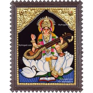 Saraswathi Tanjore Painting