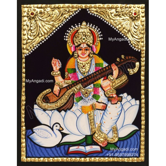 Saraswathi Tanjore Painting