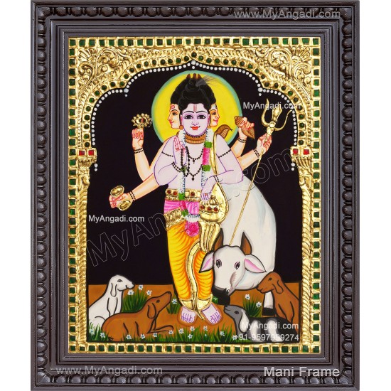 Dattatreya Tanjore Painting, Trinity Tanjore Painting