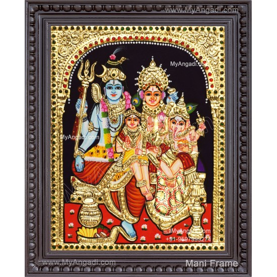 Shiva Family Tanjore Painting