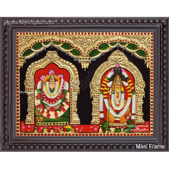 Thirupirati Veeramaatchi Amman Tanjore-painting