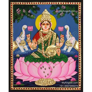 Gajalakshmi Tanjore Painting