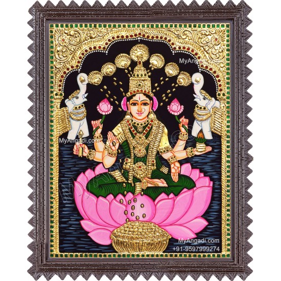 Gajalakshmi Tanjore Painting