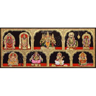 7 Panel  Tanjore Painting