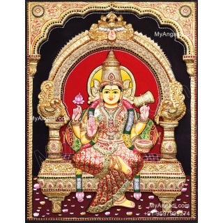 Embossed Chamundeshwari Amman Tanjore Painting