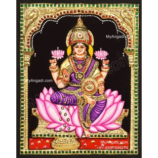 Embossed Mahalakshmi 3D Tanjore Painting