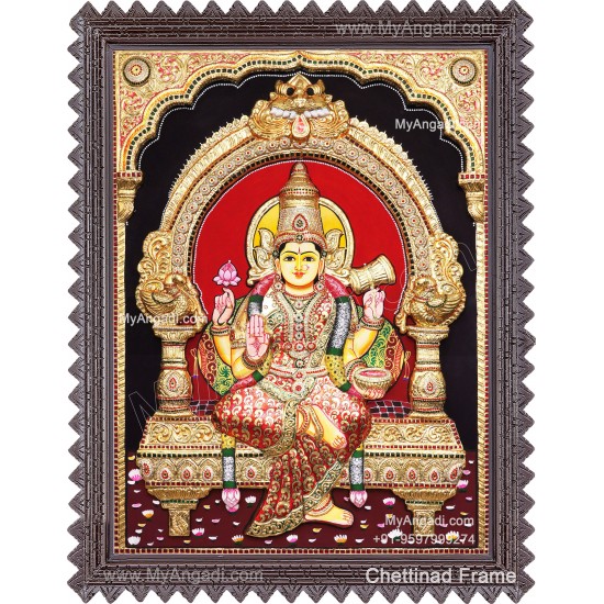 Embossed Chamundeshwari Amman Tanjore Painting