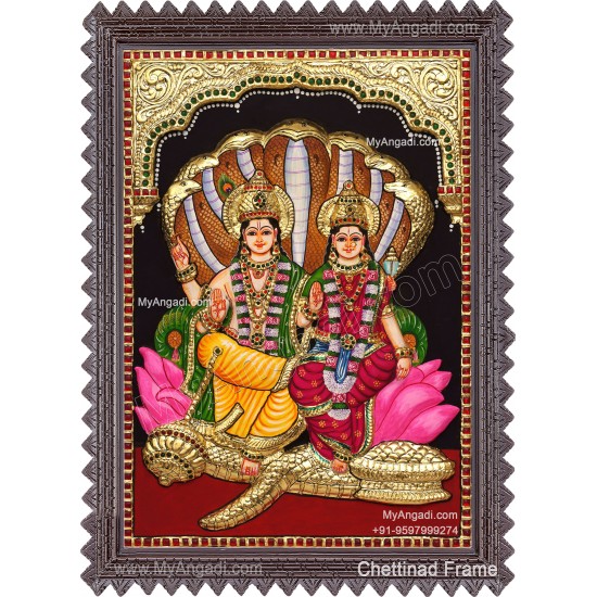 Vishnu Lakshmi 3D Tanjore Paintings