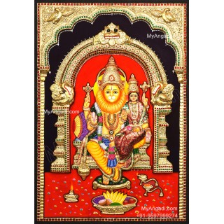 Lakshmi Narasimhar 3D Tanjore Painting