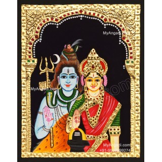 Shiva Parvathi Tanjore Painting