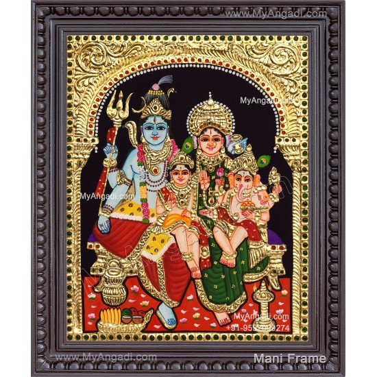 Shiva Family Tanjore Painting