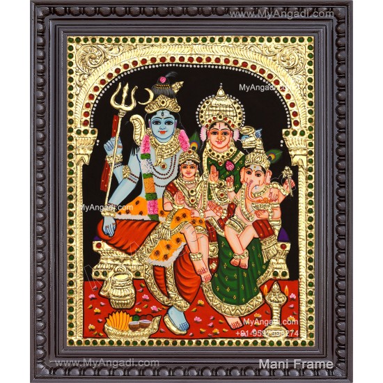 Shiva Family Tanjore Painting