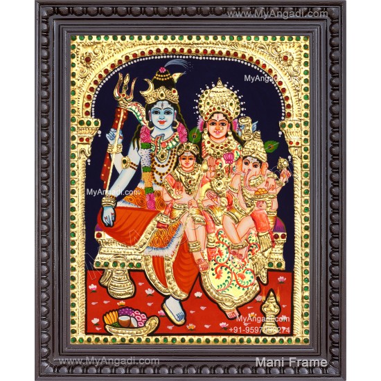 Shiva Family Tanjore Painting