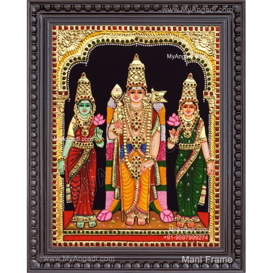 Murugar valli deivanai Tanjore Painting