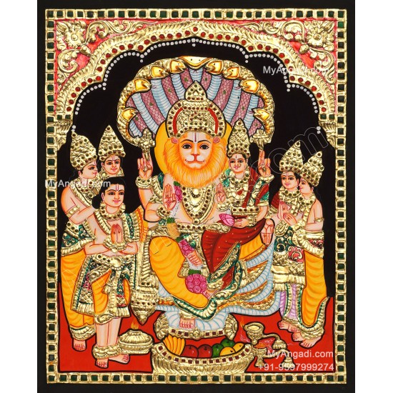 Lakshmi Narasimhar Tanjore Painting