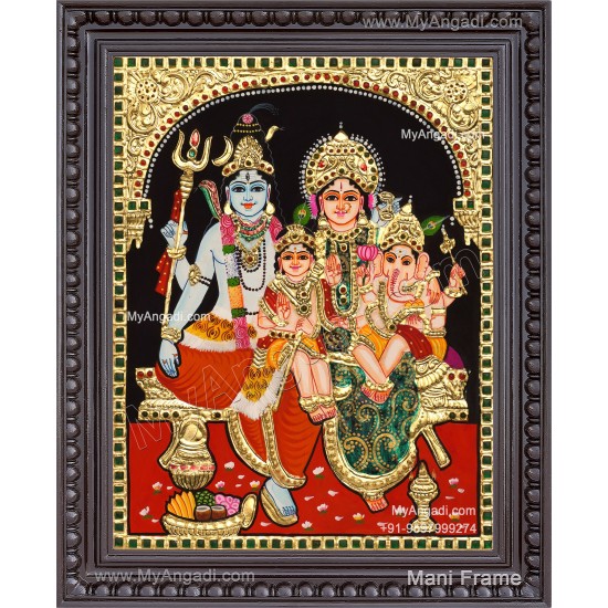Shiva Family Tanjore Painting