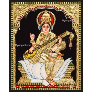 Saraswathi Tanjore Painting