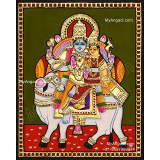 Pradhosam Sivan Parvathi Tanjore Painting