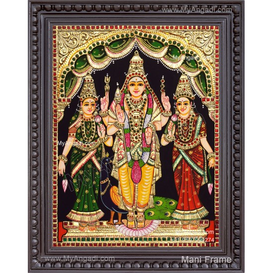 Murugan Valli Deivanai Tanjore Painting