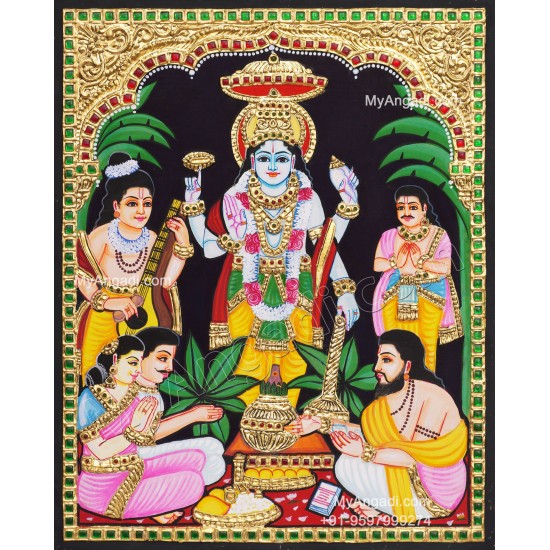 Sathya Narayana Swami Tanjore Painting