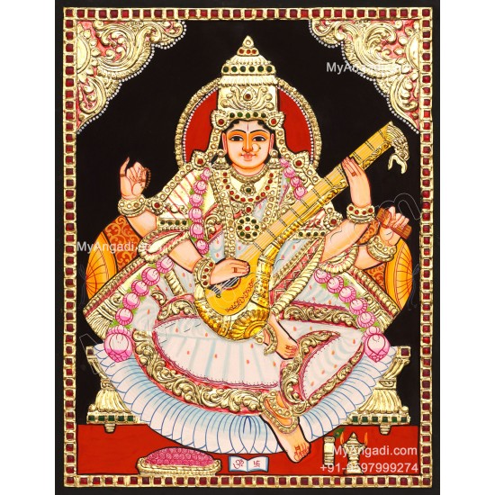 Saraswathi Tanjore Painting