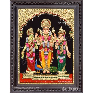 Murugar valli deivanai Tanjore Painting