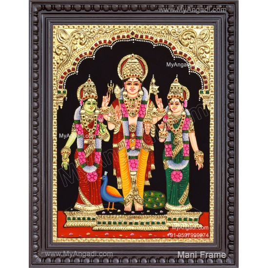 Murugar valli deivanai Tanjore Painting