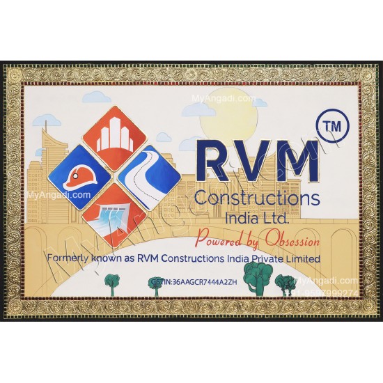 RVM Constructions Logo Tanjore Painting