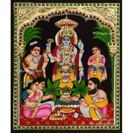 Sathyanarayana Swami Tanjore Painting