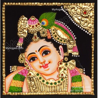 Small Krishna Tanjore Painting