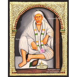 2D Saibaba Tanjore Painting