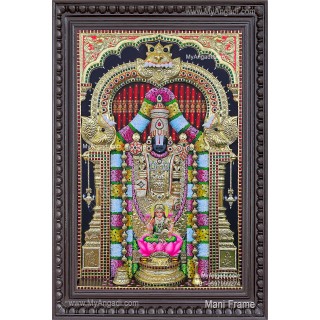 Embossed Balaji Lakshmi Tanjore Painting Embossed Balaji Lakshmi Tanjore Painting