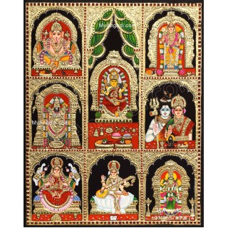 8 Panel  Tanjore Painting