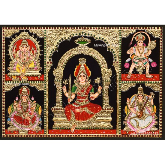 5 Panel  Tanjore Painting