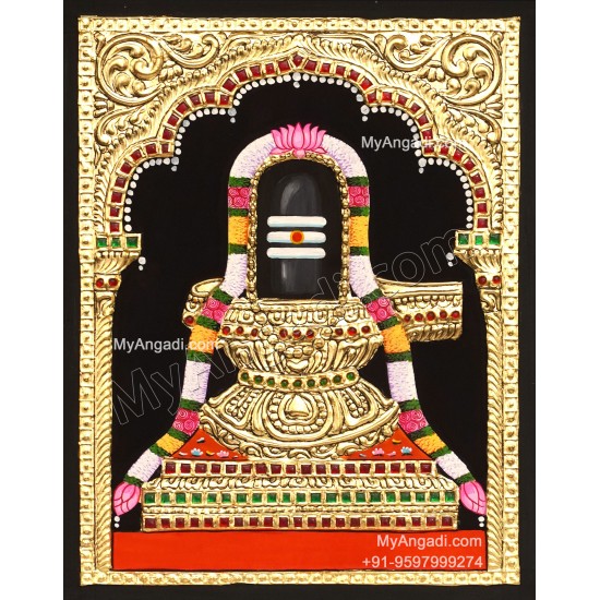 Shiva Lingam Tanjore Painting