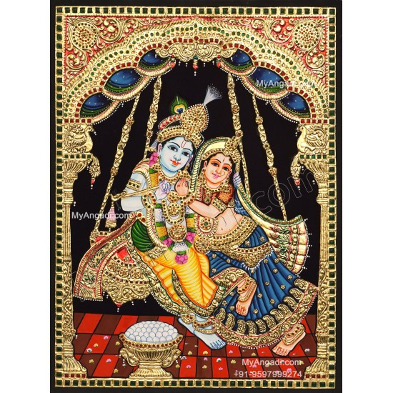 Radha Krishna Tanjore Paintings