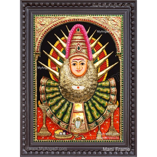 3D Yellama Devi Tanjore Painting