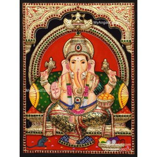 Vinayagar 3D Tanjore Painting Vinayagar 3D Tanjore Painting