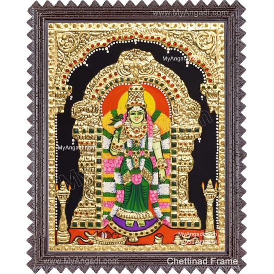 Madurai Meenakshi Amman Tanjore Painting