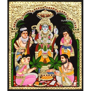 Sathyanarayana Tanjore Painting