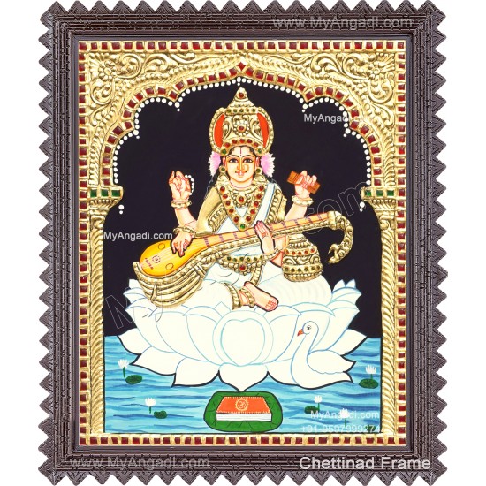 Saraswathi Tanjore Painting