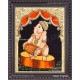 Ganesha Playing Tabla Tanjore Painting