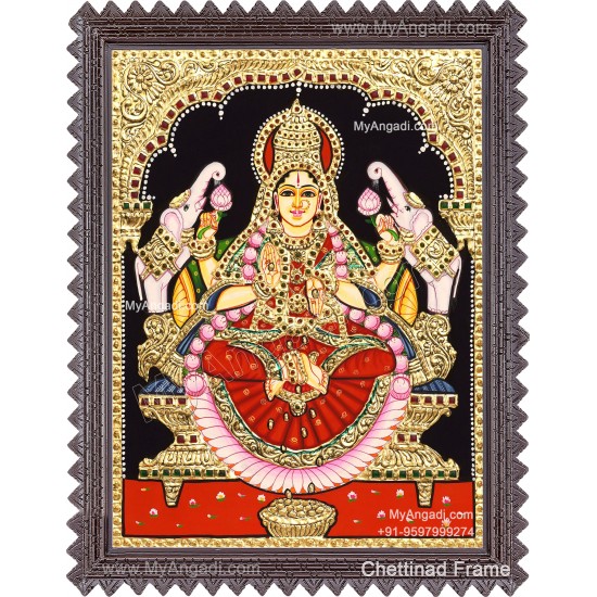 Gaja Lakshmi Tanjore Painting