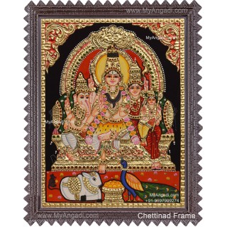 Shiva Family Tanjore Painting