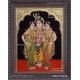 Krishna Bama Rukmani Tanjore Painting