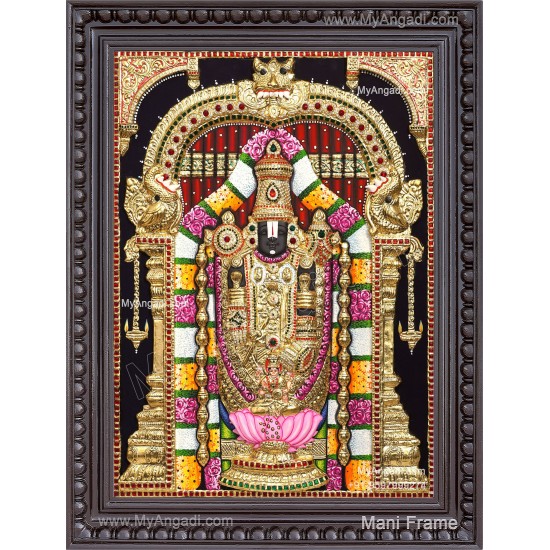 3D Balaji Lakshmi Tanjore Painting