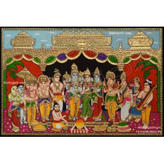 Srinivasa Kalyanam Tanjore Painting Srinivasa Kalyanam Tanjore Painting